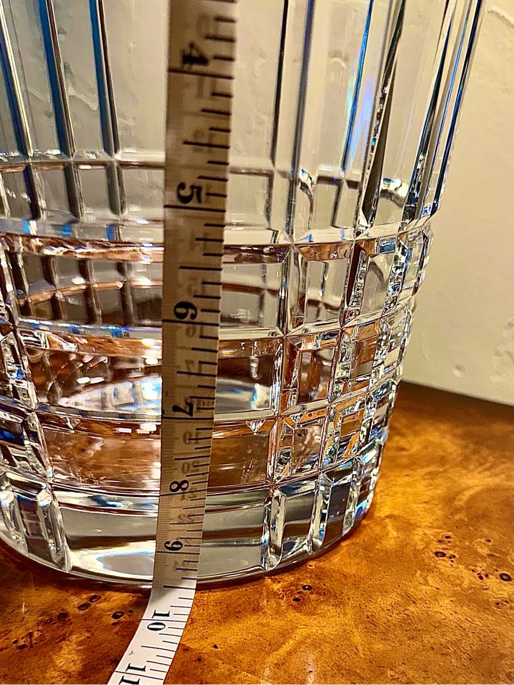 Tiffany & Co. Large Crystal Champagne Bucket - Plaid Pattern - - Picture 8 of 12